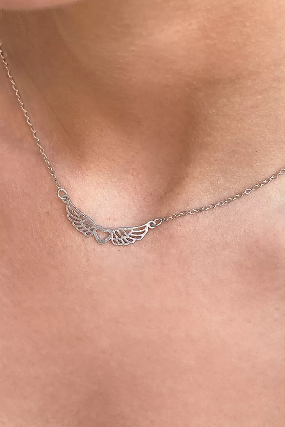 Subdued Collana cuore ali