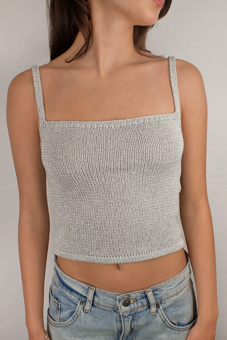 Subdued Top in lurex