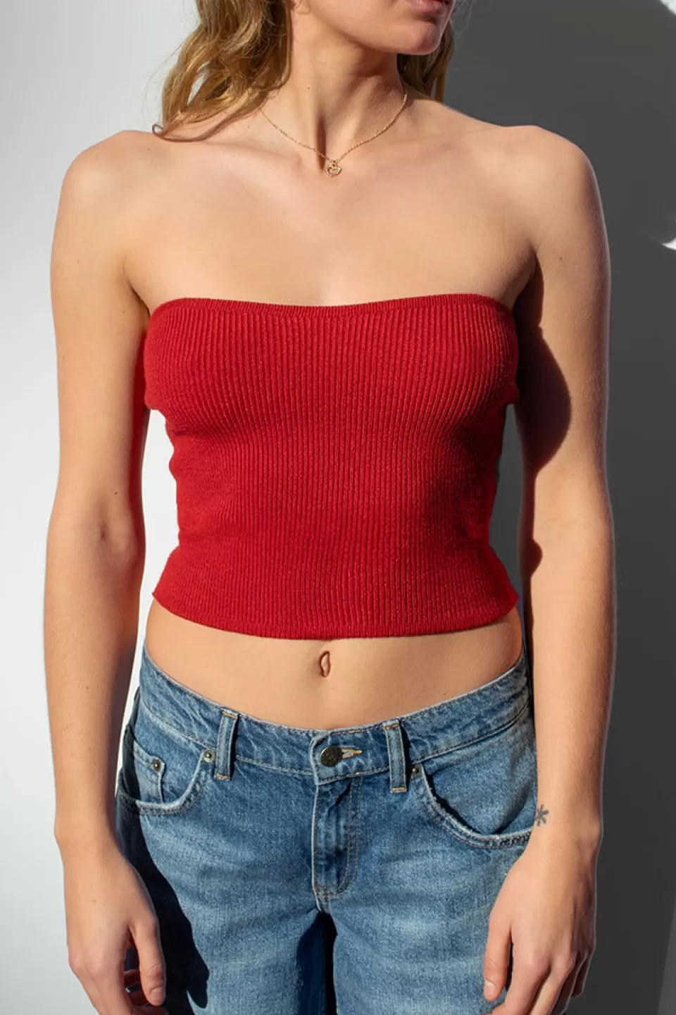 Subdued Top scollo a cuore