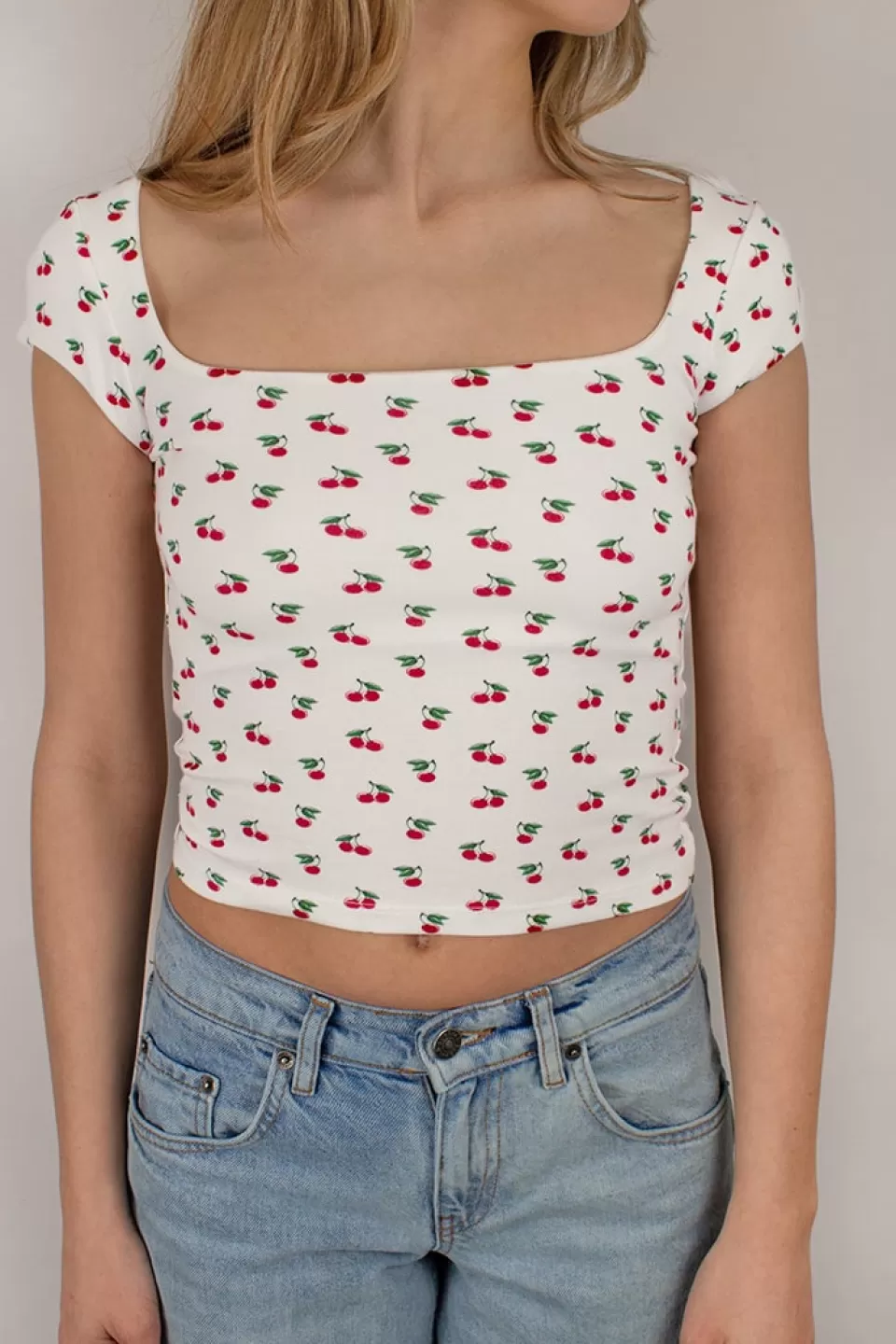 Subdued T-shirt scollo quadrato